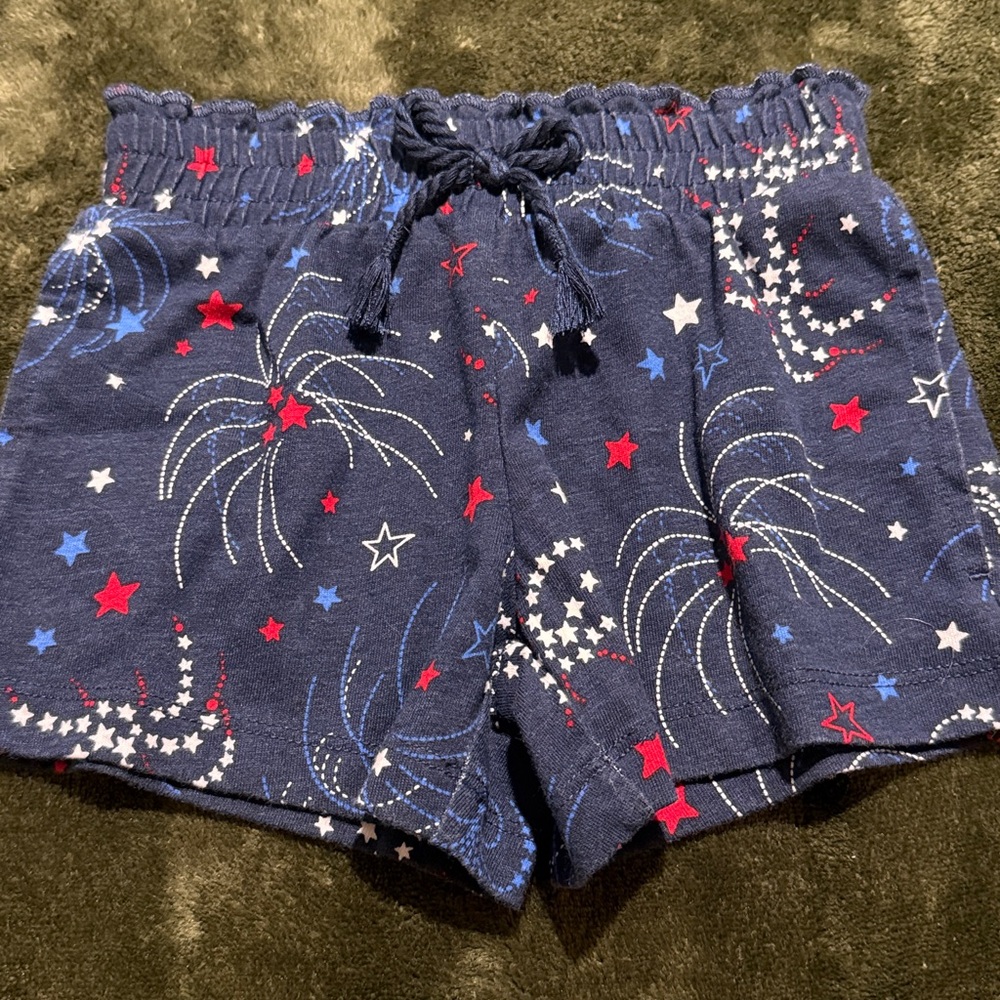 Wonder Nation Navy Firework Star Kids Shorts